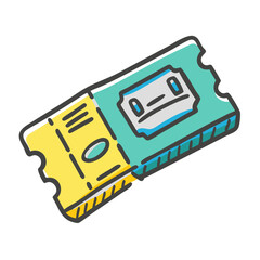 train ticket icon, train ticket vector illustration-simple illustration of train ticket, perfect for train ticket logos and icons