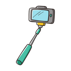 travel selfie stick icon, travel selfie stick vector illustration-simple illustration of travel selfie stick, perfect for travel selfie stick logos and icons