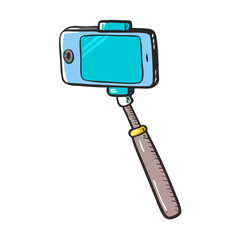 travel selfie stick icon, travel selfie stick vector illustration-simple illustration of travel selfie stick, perfect for travel selfie stick logos and icons