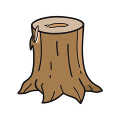 tree stump seat icon, tree stump seat vector illustration-simple illustration of tree stump seat, perfect for tree stump seat logos and icons