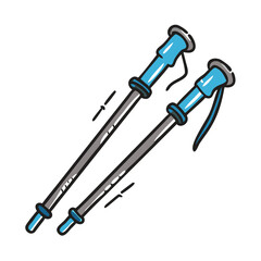 trekking poles icon, trekking poles vector illustration-simple illustration of trekking poles, perfect for trekking poles logos and icons