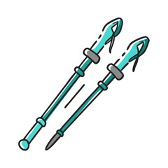 trekking poles icon, trekking poles vector illustration-simple illustration of trekking poles, perfect for trekking poles logos and icons