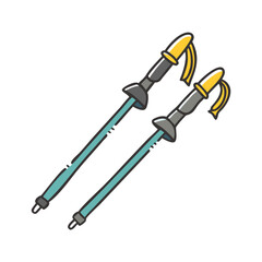 trekking poles icon, trekking poles vector illustration-simple illustration of trekking poles, perfect for trekking poles logos and icons