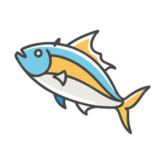 tuna fish icon, tuna fish vector illustration-simple illustration of tuna fish, perfect for tuna fish logos and icons