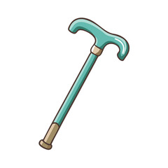 walking cane icon, walking cane vector illustration-simple illustration of walking cane, perfect for walking cane logos and icons
