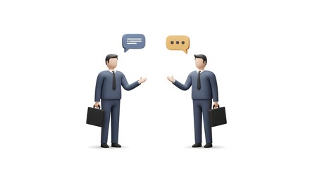 Obraz premium Effective Business Communication Two Businessmen Engaging in Dialogue