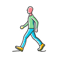 Fototapeta premium walking for fitness icon, walking for fitness vector illustration-simple illustration of walking for fitness, perfect for walking for fitness logos and icons