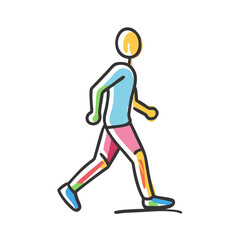 walking for fitness icon, walking for fitness vector illustration-simple illustration of walking for fitness, perfect for walking for fitness logos and icons