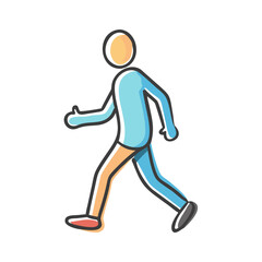 walking for fitness icon, walking for fitness vector illustration-simple illustration of walking for fitness, perfect for walking for fitness logos and icons
