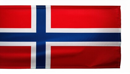 Obraz premium norwegian national flag with red blue and white cross transparent background