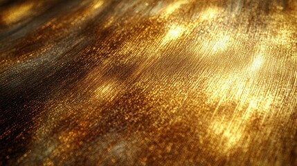 Golden, luminous, textured surface shines brightly