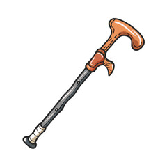 walking stick icon, walking stick vector illustration-simple illustration of walking stick, perfect for walking stick logos and icons