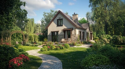 Dream House in a Lush Garden: A Peaceful Retreat