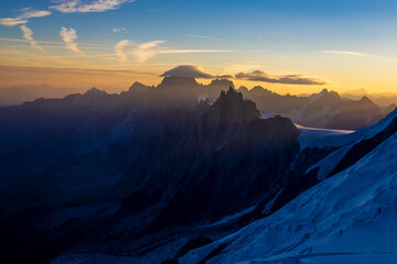 Aiguille Midi Peak Above The