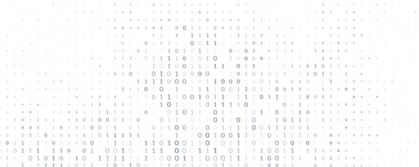 Abstract digital background with ones and zeros. Vector graphic pattern with binary code