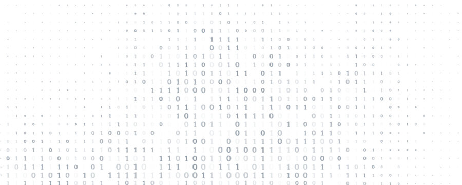 Abstract digital background with ones and zeros. Vector graphic pattern with binary code