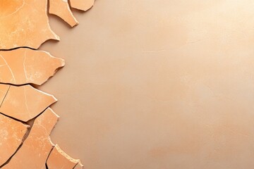 Broken Beige Tiles on Textured Background