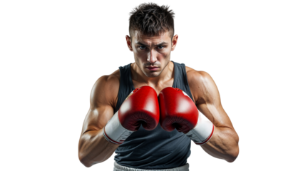 Boxing Portrait With Equipment And Gloves