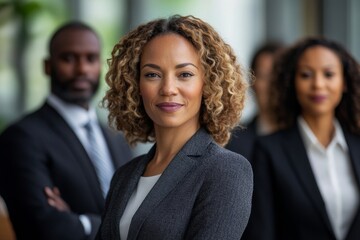 business businesswoman office mature middle aged group woman portrait corporate manager  black businessperson teamwork team partner