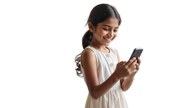 Gadget Portrait: Modern Communication Device In Use