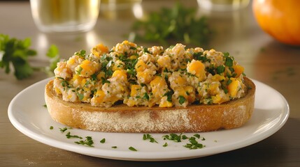 Delicious Pumpkin and Parsley Bruschetta Toasts