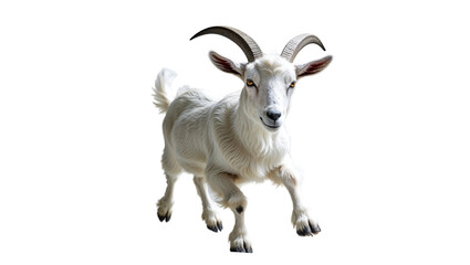 Fototapeta premium Goat Majestic White Vertebrate With Horn Features