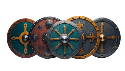 Shield Symbol Graphic In Unique Viking Emblem