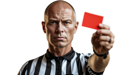 Referee Gesturing In Soccer Jersey During Match