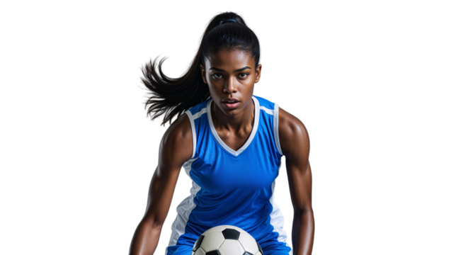 Football Player In Jersey Kicking Ball