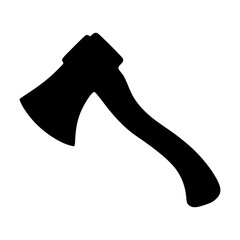 Minimalist Black Axe Silhouette Icon