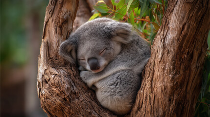 koala bear sleeping