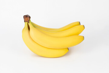 banana on white background, sliced ​​banana,