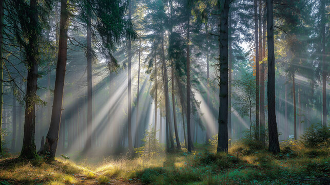 morning in the forest - Powered by Adobe