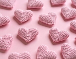 Obraz premium Pattern crochet love Generative AI