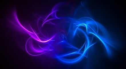 Fototapeta premium Abstract Swirling Nebula - Vibrant blue and purple energy swirls create a mesmerizing abstract background. Ideal for technology, fantasy, or mystical designs