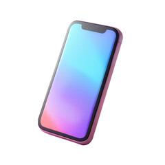 Smartphone 3D Icon – Glossy Minimal Emoji Style, Isolated PNG object