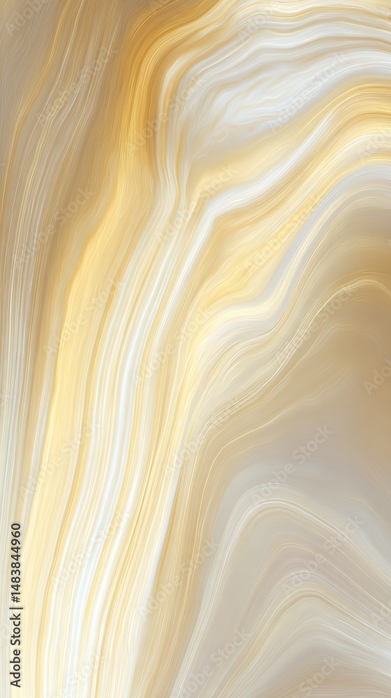 Poster abstract waves of gold and cream in fluid motion creating smooth and elegant patterns for artistic b