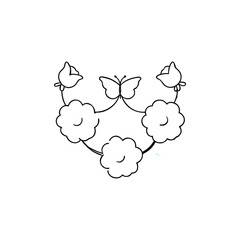 rose petals vector illustration