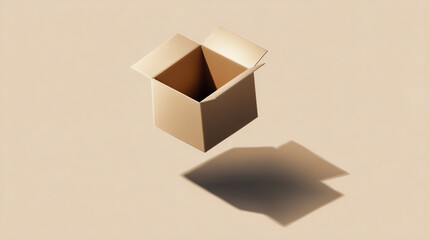 open cardboard box