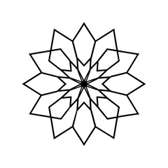 mandala shattered glass silhouette vector