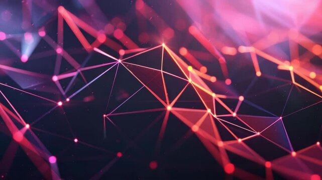 A colorful, abstract of lines and dots that appears to be a computer-generated design. futuristic, technological feel to it, with the lines and dots creating a sense of movement