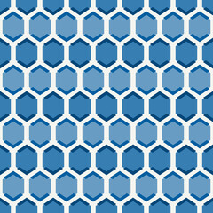 Honeycomb seamless pattern. Hexagon mosaic tiles ornament. Ethnic surface print. Repeated geometric figures background. Ornamental wallpaper. Modern geo design digital paper.