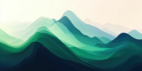 abstract background with organic abstract forms, muted green and light gray hues, calming and cohesive style