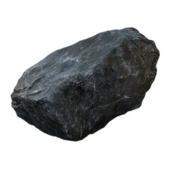 Obraz premium Dark gray rock. Rough, rectangular shape. Solid and weighty