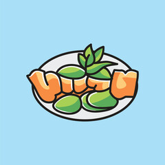 Levantine Cuisine Vector Cartoon Illustration. Food Icon Concept Isolated Premium Vector. Flat Cartoon Concept. Cute Doodle Cartoon Illustration Style. Suitable for Any Project