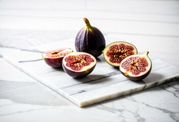 figs on a marble surface