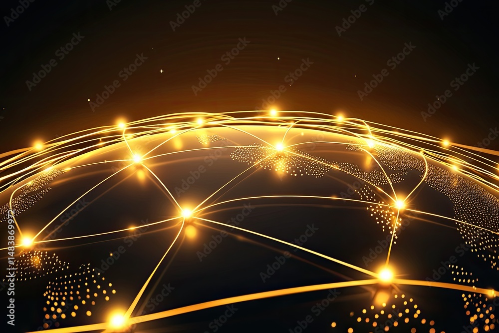 Poster Global Network Illuminating Interconnected World