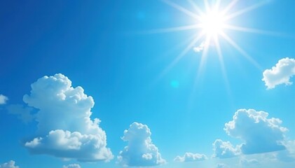 Bright, sunny skies overhead, cloudless blue expanse , scene, outdoors
