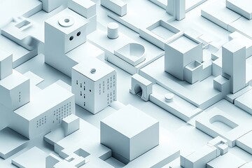 Abstract city blocks