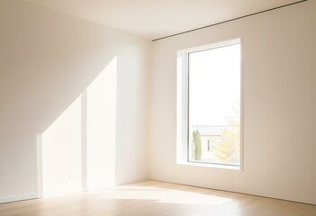 A room with two windows and a wooden floor.